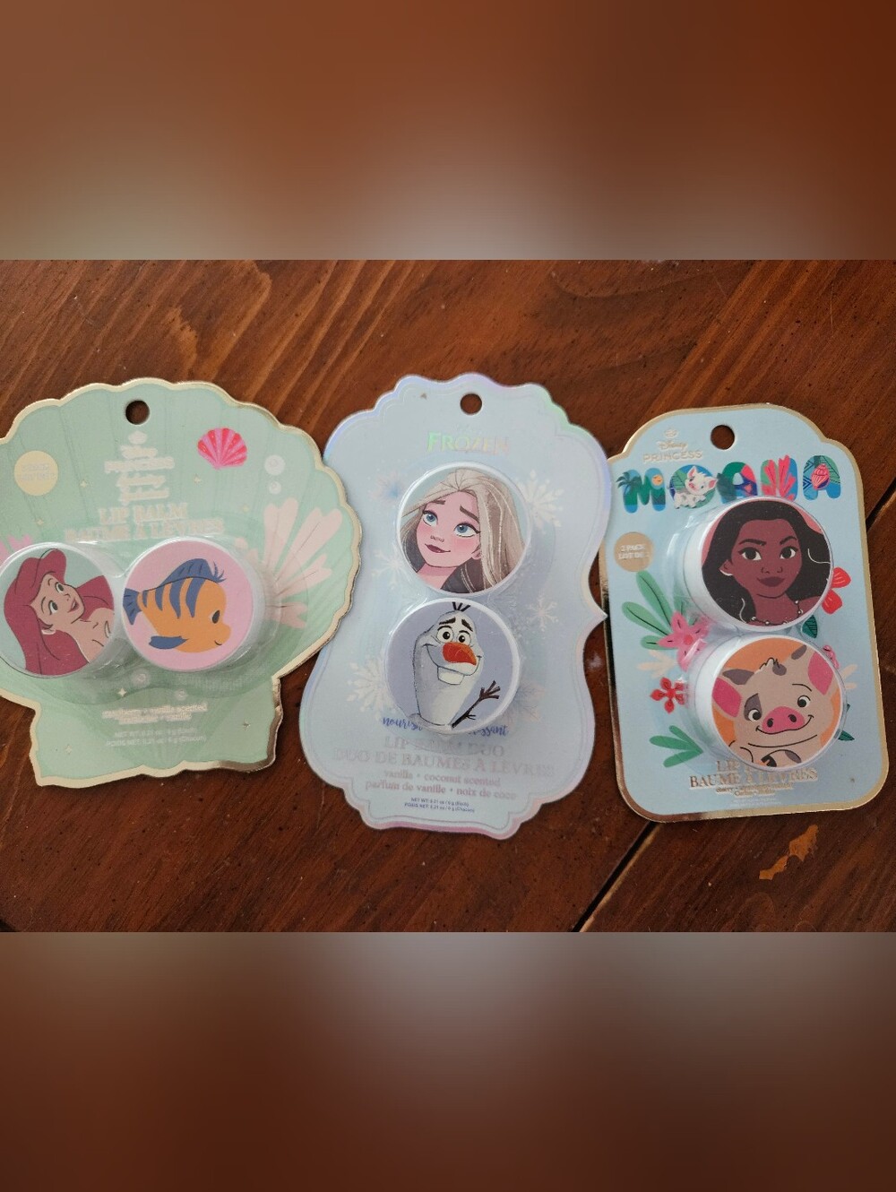 3 NIP Disney Lip Balm Trios